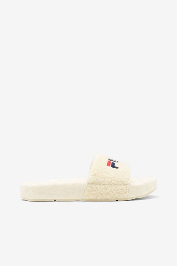 Fila Fuzzy Drifter Women's Sandals - Cream/Navy/Red,NZ 568-7985